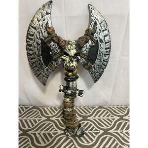 Halloween Double-Bladed Skull Horns Battle Axe Costume Accessory Disguise Inc.
